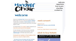 Desktop Screenshot of hanoverchoir.org.uk
