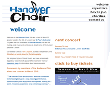 Tablet Screenshot of hanoverchoir.org.uk